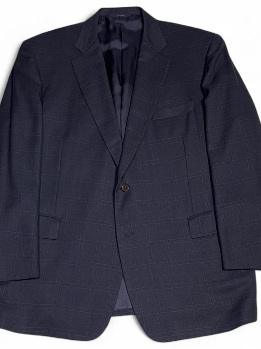 NWOT Brooks Brothers Italian Ethomas Fabric Grey Windowpane Check Sport Coat 48R